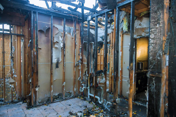 Professional Fire Damage Restoration technician working in Mayer, AZ
